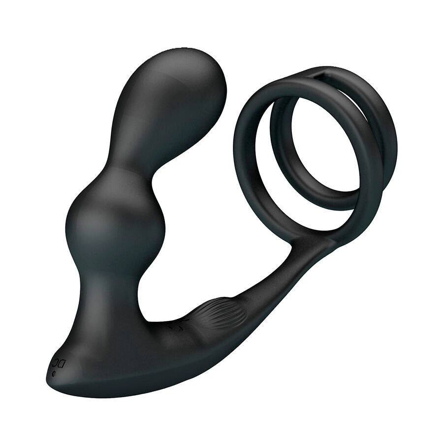 MR PLAY - PLUG ANAL VIBRATÓRIO COM ANEL PENIANO E CONTROLE REMOTO - Infernum Store