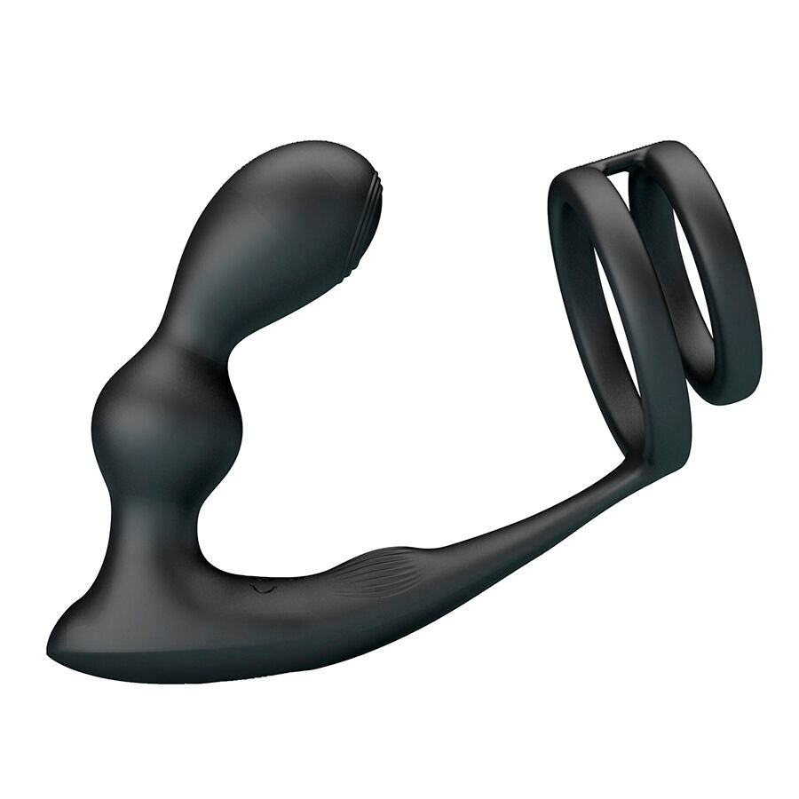MR PLAY - PLUG ANAL VIBRATÓRIO COM ANEL PENIANO E CONTROLE REMOTO - Infernum Store