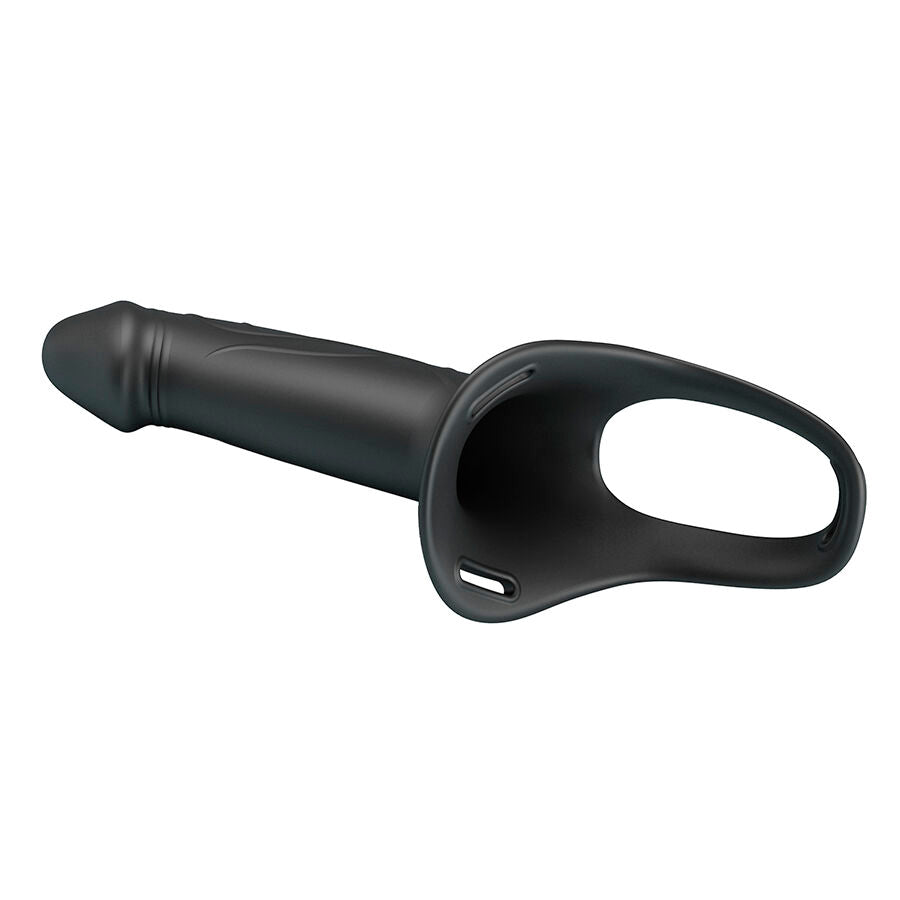 PRETTY LOVE - LANDON BLACK VIBRATING STRAP-ON - Infernum Store