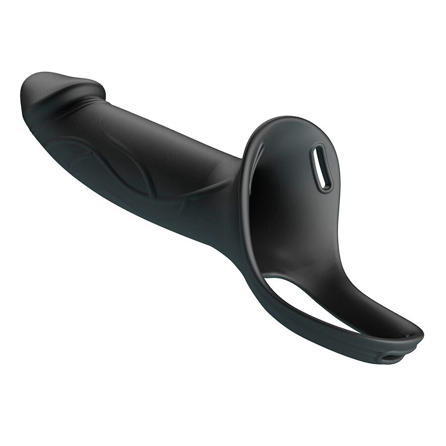 PRETTY LOVE - LANDON BLACK VIBRATING STRAP-ON - Infernum Store