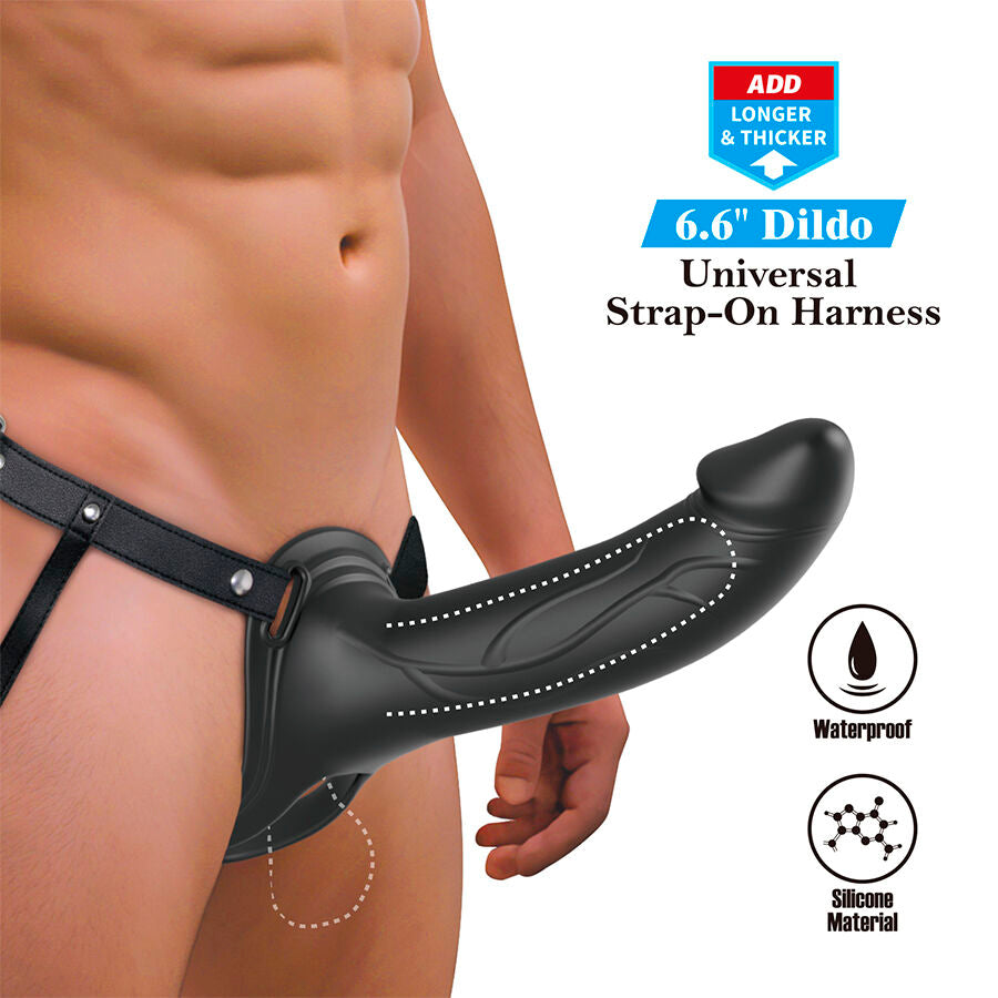 PRETTY LOVE - LANDON BLACK VIBRATING STRAP-ON - Infernum Store