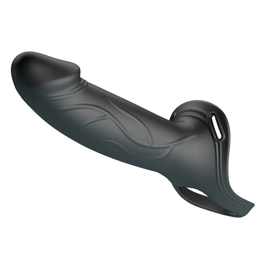 PRETTY LOVE - LANDON BLACK VIBRATING STRAP-ON - Infernum Store