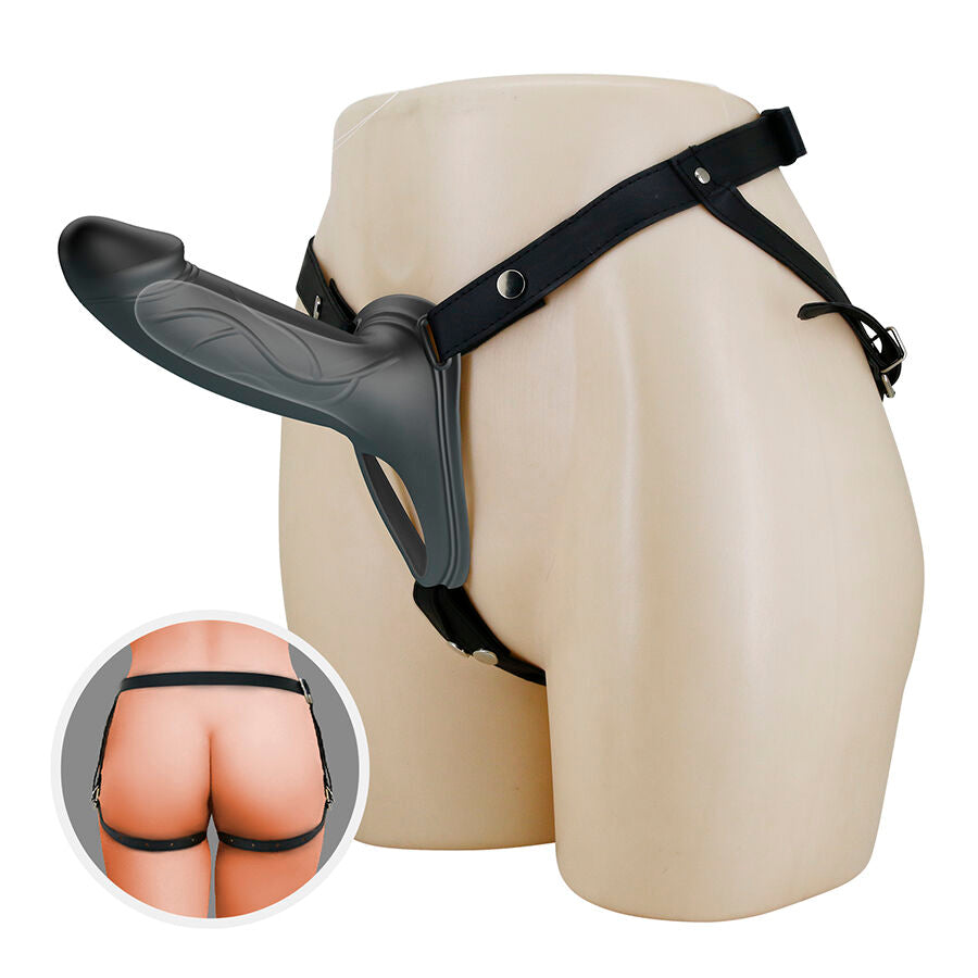 PRETTY LOVE - LANDON BLACK VIBRATING STRAP-ON - Infernum Store