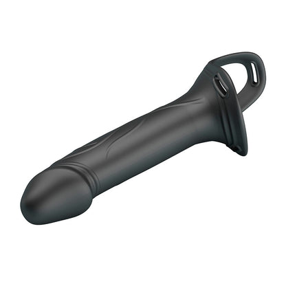 PRETTY LOVE - LANDON BLACK VIBRATING STRAP-ON - Infernum Store