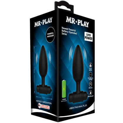 MR PLAY - PLUG ANAL SUPER POWER COM VIBRAÇÃO - Infernum Store