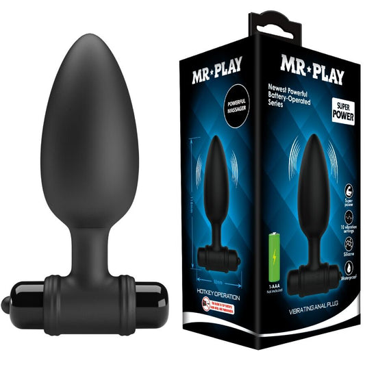 MR PLAY - PLUG ANAL SUPER POWER COM VIBRAÇÃO - Infernum Store