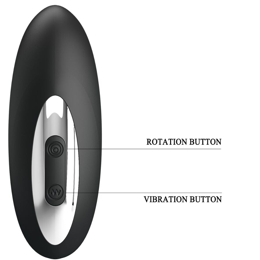 MR PLAY - MASSAGEADOR DE PRÓSTATA COM ROTAÇÃO E VIBRAÇÃO - Infernum Store