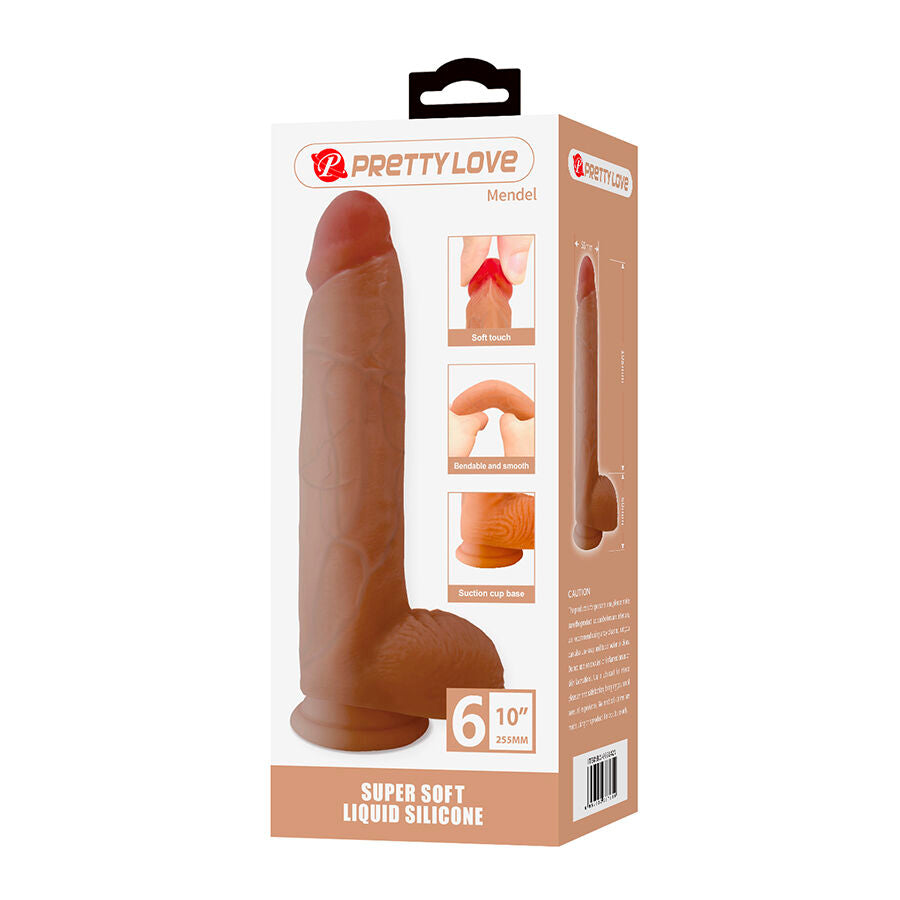 PRETTY LOVE - MENDEL DILDO REALISTA COM VENTOSA 25,5 CM -Ø- 5,6 CM - Infernum Store
