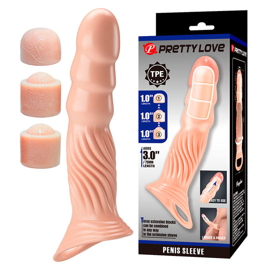 PRETTY LOVE - CAPA PENIANA TEXTURIZADA COM EXTENSORES - Infernum Store