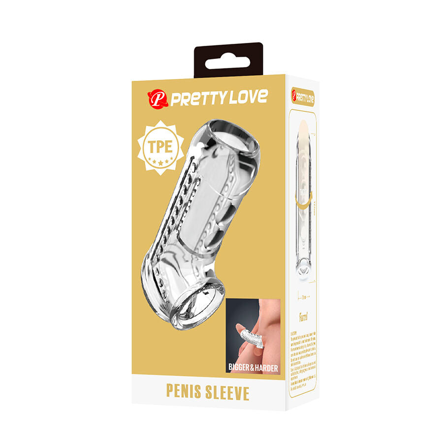 PRETTY LOVE - CAPA PENIANA TRANSPARENTE TEXTURIZADA - Infernum Store