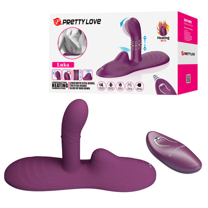 PRETTY LOVE - LUKA VIBRADOR DE SENTADO COM EFEITO DE CALOR E CONTROLE REMOTO - Infernum Store
