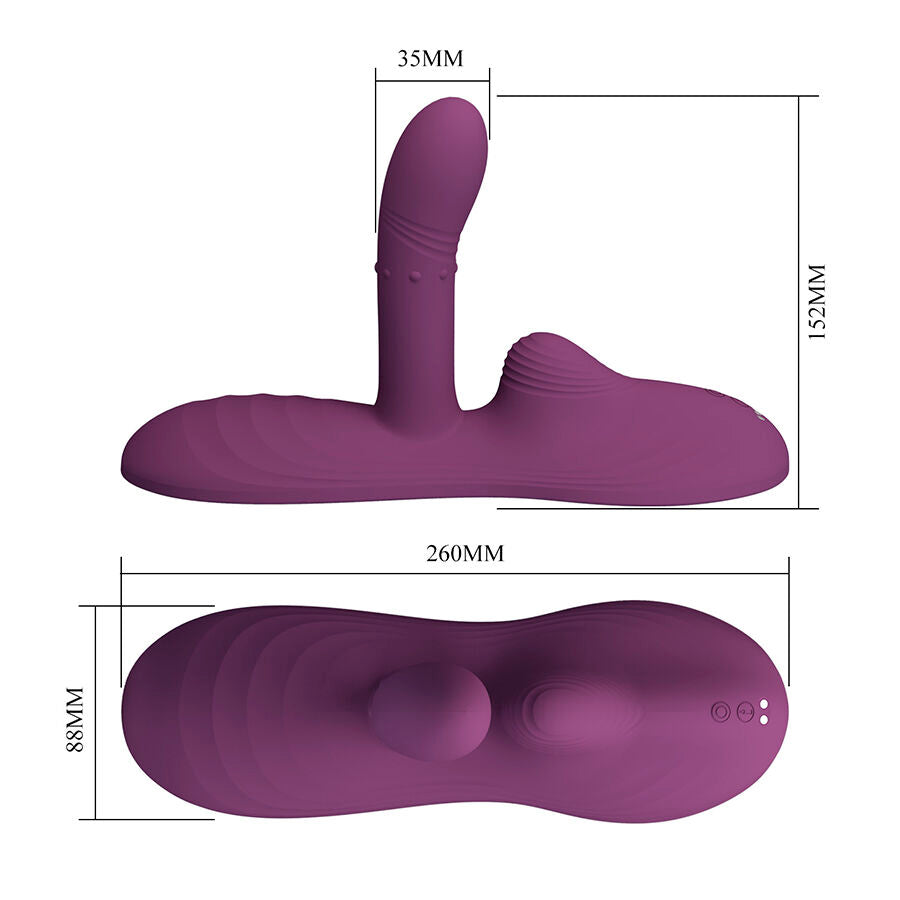 PRETTY LOVE - LUKA VIBRADOR DE SENTADO COM EFEITO DE CALOR E CONTROLE REMOTO - Infernum Store