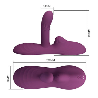 PRETTY LOVE - LUKA VIBRADOR DE SENTADO COM EFEITO DE CALOR E CONTROLE REMOTO - Infernum Store