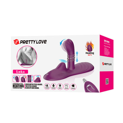 PRETTY LOVE - LUKA VIBRADOR DE SENTADO COM EFEITO DE CALOR E CONTROLE REMOTO - Infernum Store
