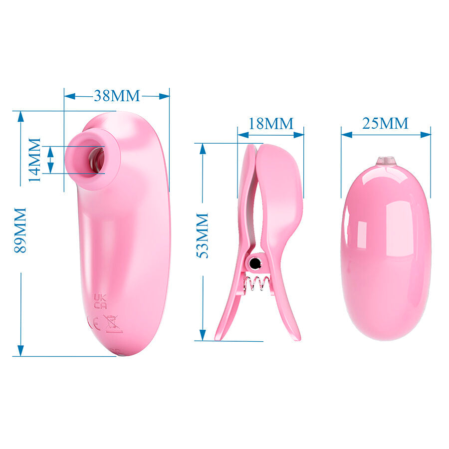 PRETTY LOVE - IMONIE KIT MULTIFUNCIONAL 3 EM 1 COM VENTOSA, MAMILOS E CLITÓRIS - Infernum Store