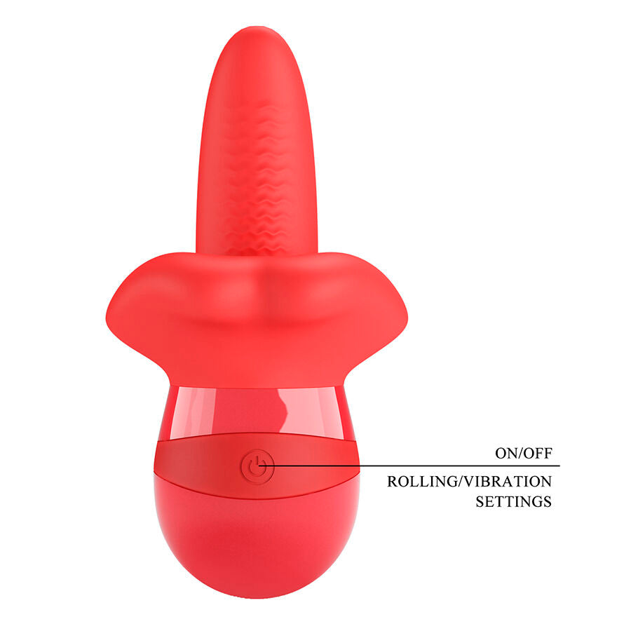 PRETTY LOVE - OBELIA VIBRADOR DE LÍNGUA COM MOVIMENTO ORBITAL - Infernum Store