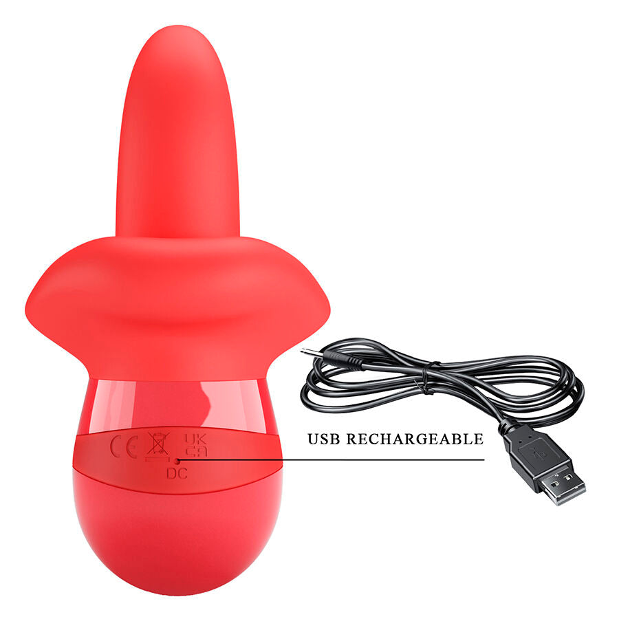 PRETTY LOVE - OBELIA VIBRADOR DE LÍNGUA COM MOVIMENTO ORBITAL - Infernum Store