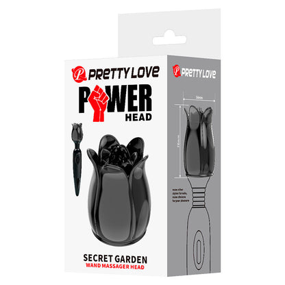 PRETTY LOVE - SECRET GARDEN CABEÇA DE MASSAGEM PRETA - Infernum Store