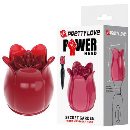 PRETTY LOVE - SECRET GARDEN CABEÇA DE MASSAGEM ROSA - Infernum Store