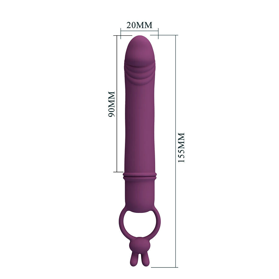 PRETTY LOVE - CORA VIBRADOR EM FORMATO DE PÊNIS COM ANEL DE RESISTÊNCIA - Infernum Store