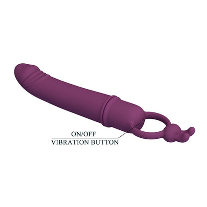 PRETTY LOVE - CORA VIBRADOR EM FORMATO DE PÊNIS COM ANEL DE RESISTÊNCIA - Infernum Store