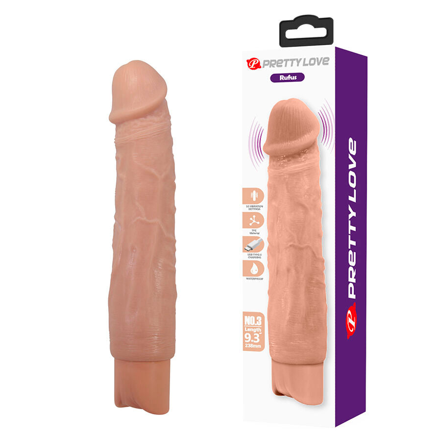 PRETTY LOVE - RUFUS VIBRADOR FLEXÍVEL E REALISTA - Infernum Store