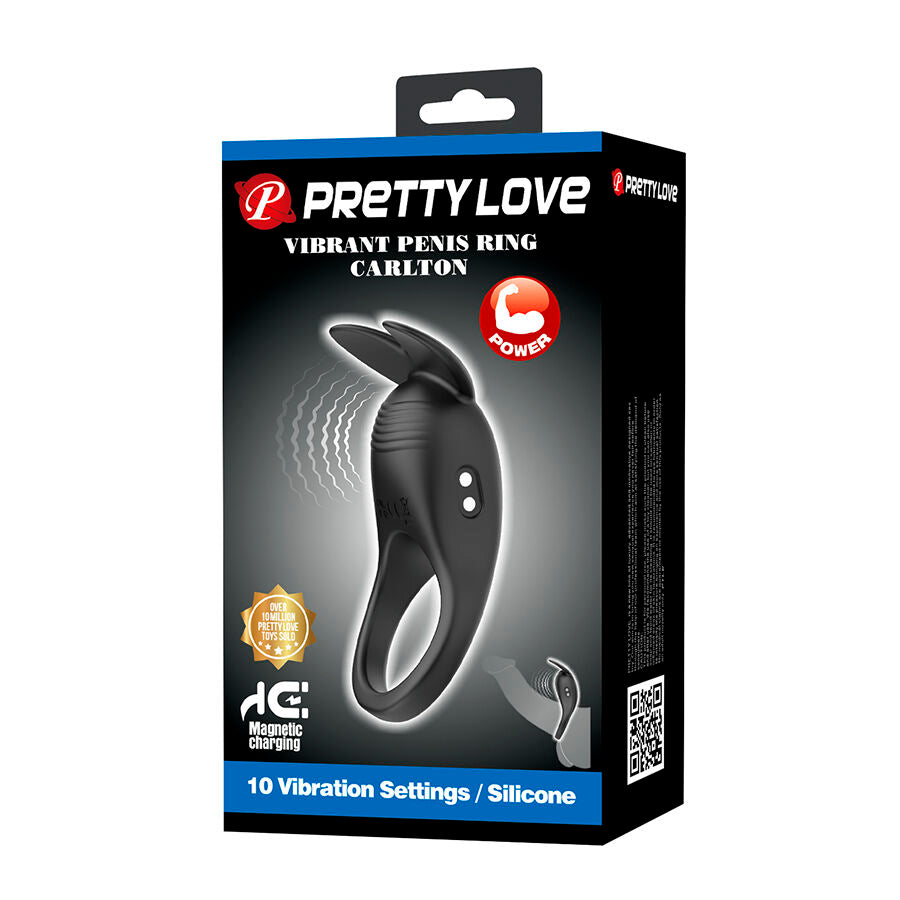 PRETTY LOVE - CARLTON ANEL PENIANO COM ESTIMULADOR CLITÓRICO - Infernum Store