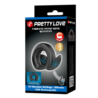 PRETTY LOVE - QUENTIN ANEL PENIANO COM ESTIMULADOR TESTÍCULO - Infernum Store