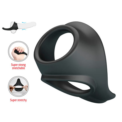 CRAZY BULL - ZADOK ANEL ERGONÔMICO COM ESTIMULADOR PERINEAL - Infernum Store