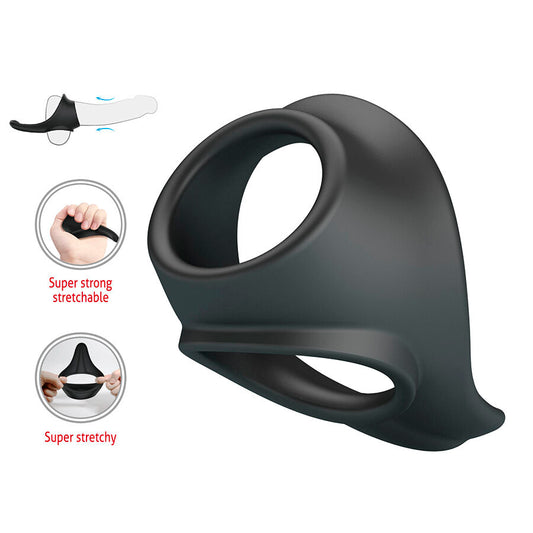 CRAZY BULL - ZADOK ANEL ERGONÔMICO COM ESTIMULADOR PERINEAL - Infernum Store