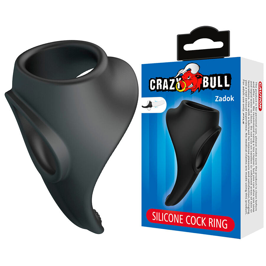 CRAZY BULL - ZADOK ANEL ERGONÔMICO COM ESTIMULADOR PERINEAL - Infernum Store
