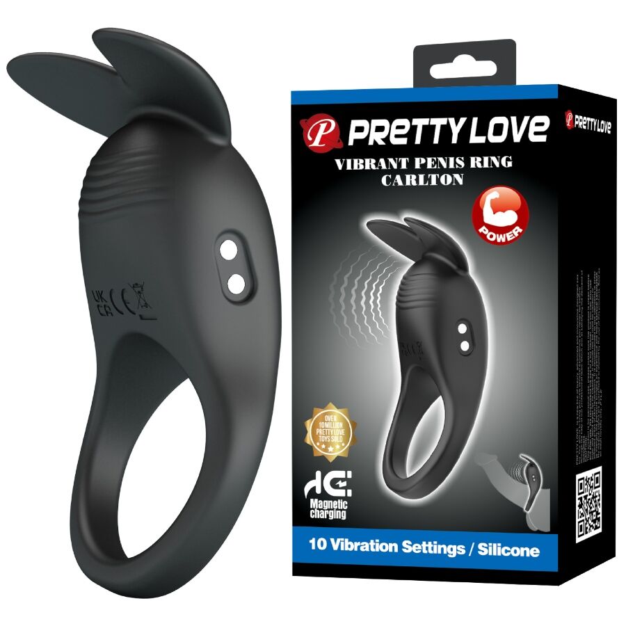 PRETTY LOVE - CARLTON ANEL PENIANO COM ESTIMULADOR CLITÓRICO - Infernum Store
