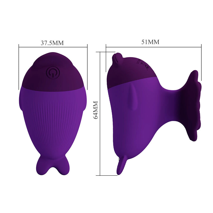PRETTY LOVE - DOLPHIN MINI VIBRADOR COM CLIP - Infernum Store