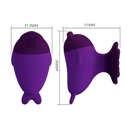 PRETTY LOVE - DOLPHIN MINI VIBRADOR COM CLIP - Infernum Store