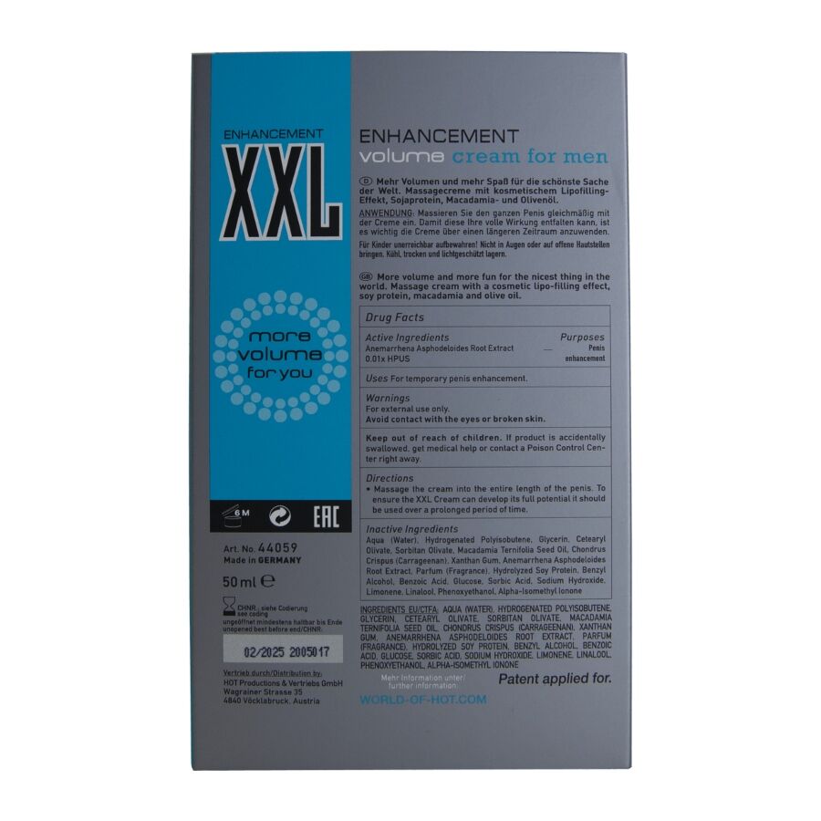 HOT - CREME PARA AUMENTO PENIANO XXL PARA HOMENS 50 ML - Infernum Store