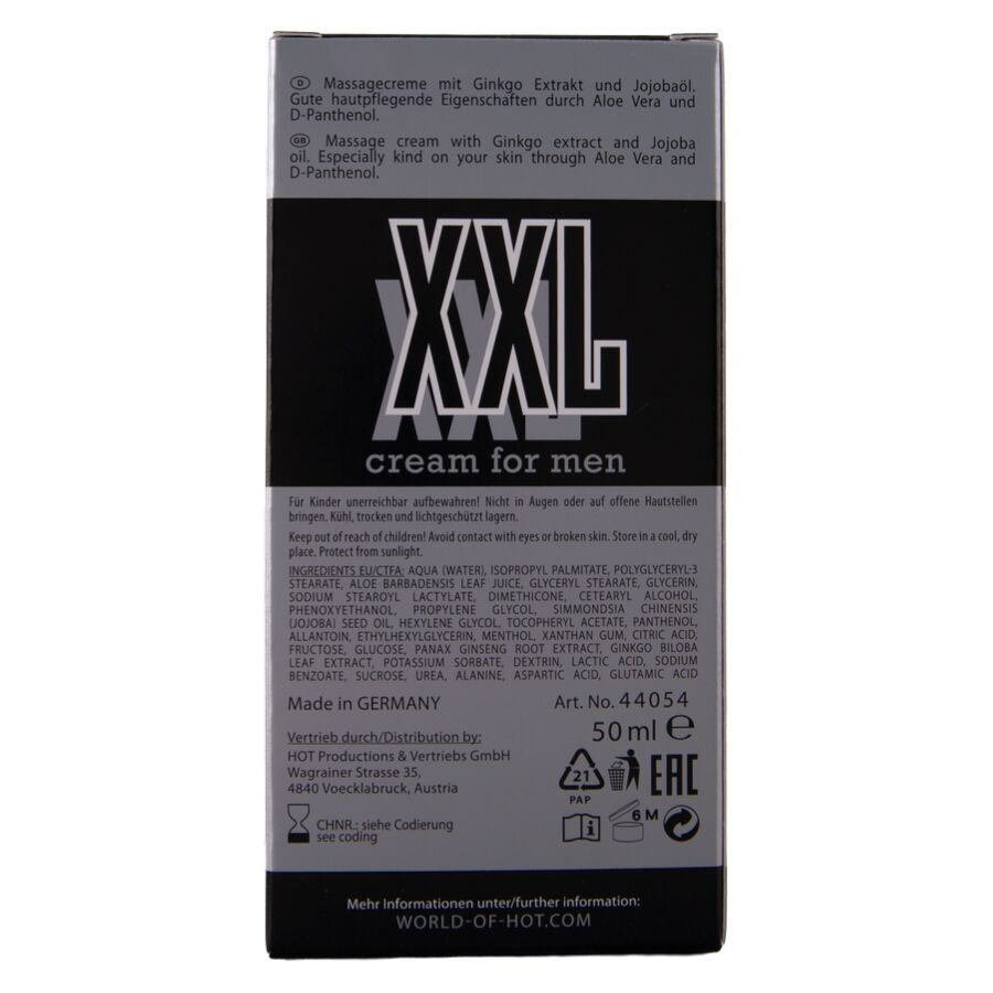 HOT - CREME XXL PARA HOMENS 50 ML - Infernum Store