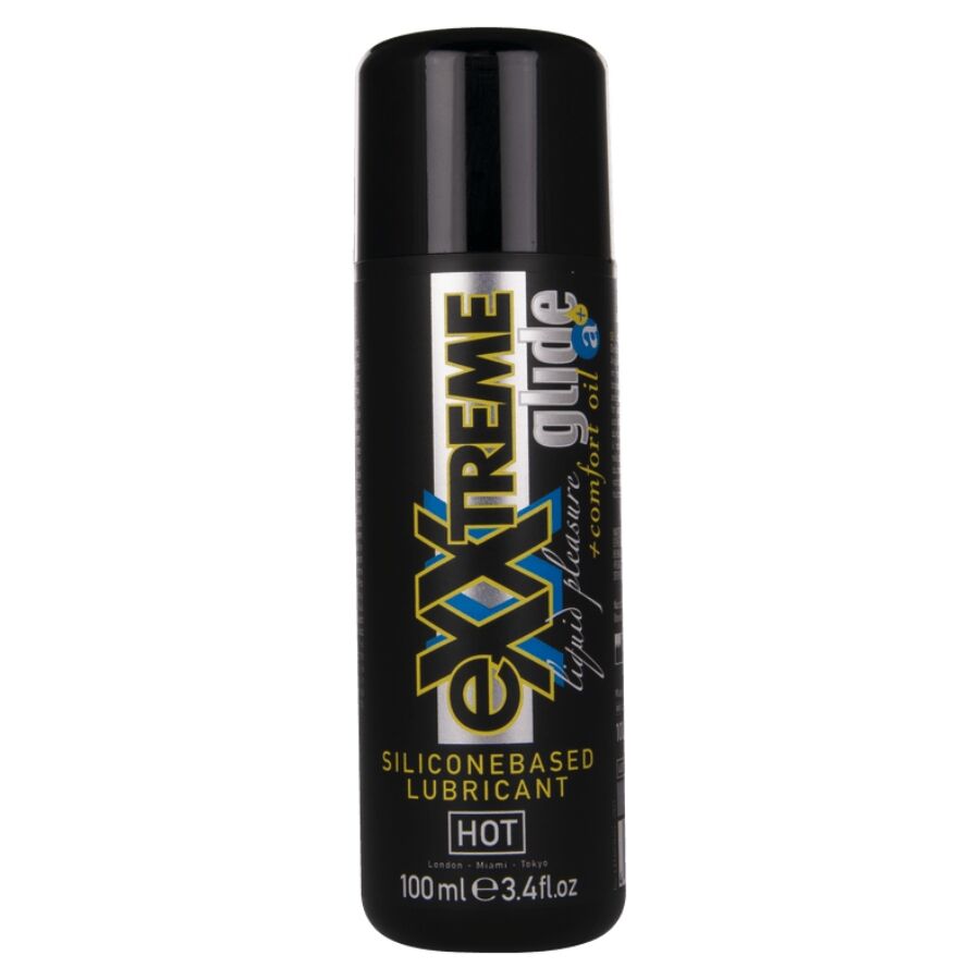 HOT - EXXTREME GLIDE LUBRIFICANTE À BASE DE SILICONE + ÓLEO CONFORTANTE A+ 100 ML - Infernum Store