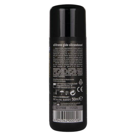 HOT - EXXTREME GLIDE LUBRIFICANTE À BASE DE SILICONE + ÓLEO CONFORTANTE A+ 50 ML - Infernum Store