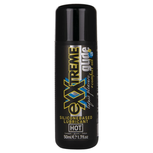 HOT - EXXTREME GLIDE LUBRIFICANTE À BASE DE SILICONE + ÓLEO CONFORTANTE A+ 50 ML - Infernum Store
