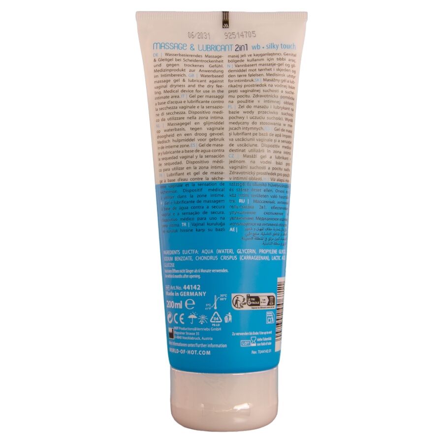 HOT - GEL DE MASSAGEM E DESLIZAMENTO 2 EM 1 COM TOQUE SEDOSO 200ML - Infernum Store