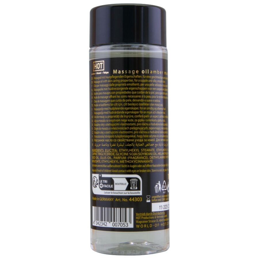 HOT - LEO DE MASSAGEM  ÂMBAR E ALMÍSCAR 100 ML - Infernum Store