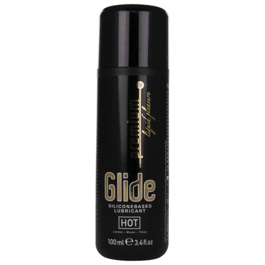 HOT - LUBRIFICANTE PREMIUM SILICONE GLIDE À BASE DE SILICONE 100 ML - Infernum Store