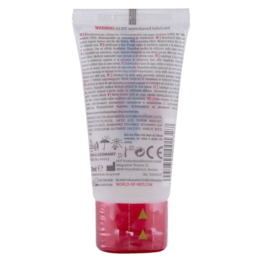 HOT - LUBRIFICANTE À BASE DE ÁGUA COM AQUECIMENTO E DESLIZAMENTO 30 ML - Infernum Store