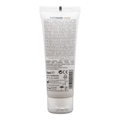 HOT - SUPERGLIDE LUBRIFICANTE COMESTÍVEL À BASE DE ÁGUA COM COCO 75 ML - Infernum Store