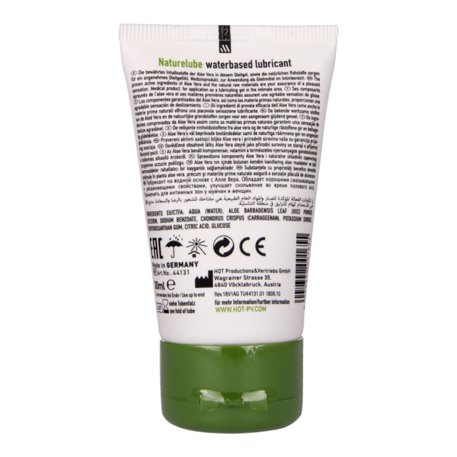 HOT - NATURE LUBE À BASE DE ÁGUA COM ALOE VERA 30 ML - Infernum Store