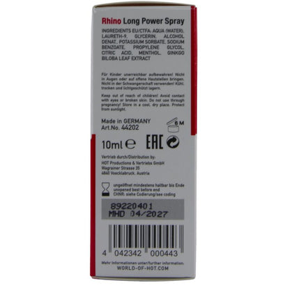 HOT - RHINO LONG POWER SPRAY 10 ML - Infernum Store