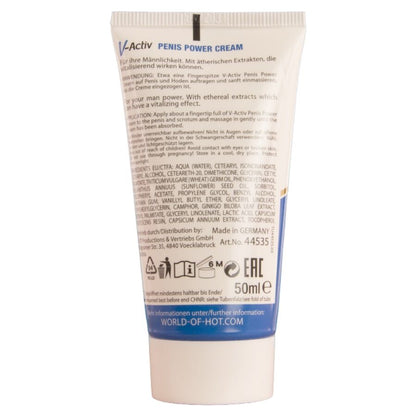 HOT - CREME PARA POTÊNCIA PENIANA V-ACTIV PARA HOMENS 50 ML - Infernum Store