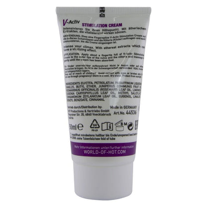 HOT - CREME ESTIMULANTE V-ACTIV PARA MULHERES 50 ML - Infernum Store