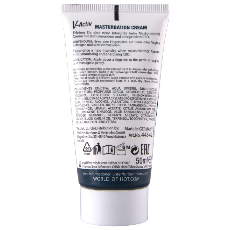 HOT - CREME PARA MASTURBAÇÃO COM CBD - UNISSEX 100ML - Infernum Store