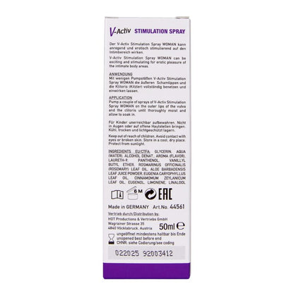 HOT - SPRAY ESTIMULANTE V-ACTIV PARA MULHERES 50 ML - Infernum Store
